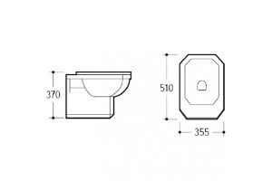 Биде подвесное Boheme Vogue белое - 2