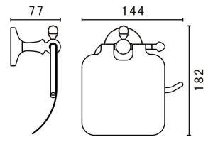 Держатель туалетной бумаги Art&Max Antic Crystal AM-E-2683SJ-Br - 3