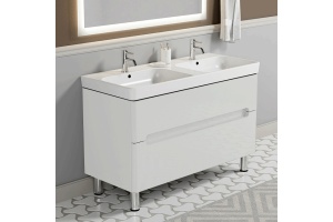 Тумба под раковину SanVit Форма 120 двойная белый глянец