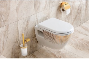 Унитаз подвесной Creavit TP325 золото, круги - 2