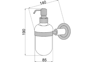 Дозатор для жидкого мыла настенный Boheme Murano золото с коричневым - 2