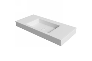 Раковина - столешница Armadi Art Flat 100 белый матовый