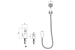 Смеситель Lemark Villa LM4847C для ванны встраиваемый, на 2 отверстия, с аксессуарами, хром - 3