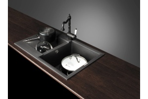 Мойка кухонная Omoikiri Sakaime 78-2-BL черная - 3