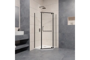 Душевой уголок RGW Passage PA-081B 100х100 профиль черный стекло прозрачное - 2
