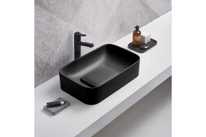 Раковина накладная WeltWasser WW ELBACH 78575-60 MT-BL 61 матовый черный (10000008703) - 2