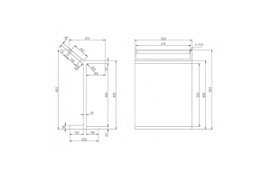 Столик для ванной комнаты Abber Stein с полотенцедержателем белый - 3