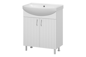 Тумба с раковиной Misty Изео 70 белая глянцевая