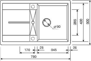 Мойка кухонная Lava L6 lava (чёрный металлик) - 2