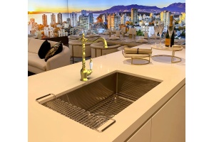 Смеситель для кухни GPD Retro золото - 2