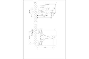 Смеситель Lemark Linara для ванны с душем LM0414C - 2