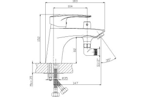 Смеситель для ванны Rossinka  хром (T40-38) - 2