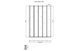 Душевая шторка на ванну Vincea 120х140 хром стекло прозрачное - 2