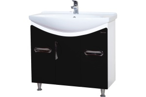 Тумба с раковиной Bellezza Лагуна 85 черная - 2