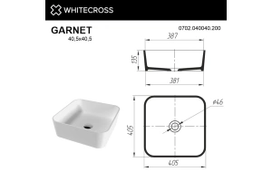 Раковина накладная Whitecross Garnet 40.5 белая матовая - 3