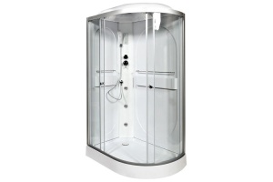 Душевая кабина Deto L 120х80 с гидромассажем и эелектрикой, хром (L620LGM+EL)