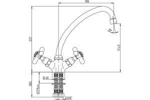 Смеситель для кухни Paini Liberty 17CR570KM - 2