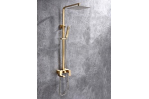 Душевая стойка ABBER Daheim с изливом, золото матовое (AF8216G) - 2