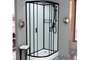 Душевая кабина Frank F412R Black правосторонняя б/к Без крыши - 2