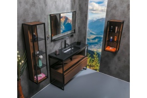 Тумба Armadi Art Loft 120 подвесная темное дерево - 2