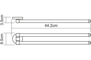Полотенцедержатель Wasserkraft Rhein K-6231 - 3