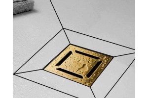 Душевой трап Berges Platz Norma 15х15 золото глянцевое - 2