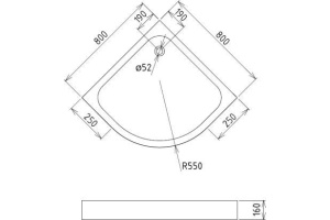 Душевой поддон Gemy  80x80 см (ST06T) - 2