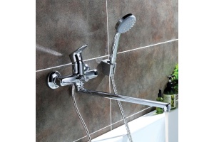 Смеситель для ванны IDDIS Zodiac с длинным изливом с керамическим дивертором (ZODSBL2i10) - 3