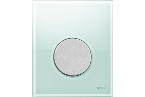 Кнопка смыва TECE Loop Urinal 9242652 зеленое стекло, кнопка хром матовый