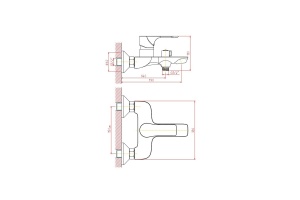 Смеситель Orange Aristo для ванны с душем M19-300b - 3