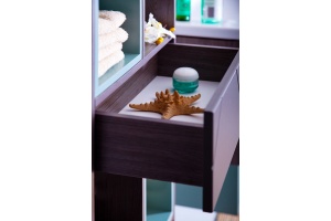 Шкаф-пенал Бриклаер Кристалл 60 софт графит (4627125414763) - 3