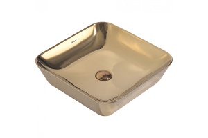 Накладная раковина Abber Rechteck 43 золотая