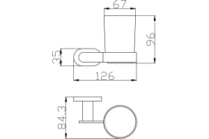 Стакан для зубных щеток Rav Slezak Yukon черный матовый - 2