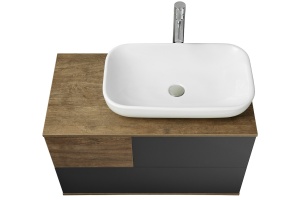 Тумба под раковину Aquaton Терра 105 светлое дерево-серый - 3