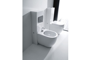 Kerasan Flo Унитаз приставной 52см, слив в стену, в комплекте с крепежом WB5N, цвет белый - 3