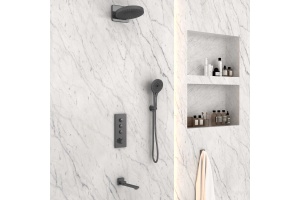 Душевой комплект Vincea Inspire с термостатом темный хром - 3