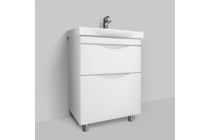 Тумба для комплекта Am.Pm Like 65 напольная, белый глянец - 2