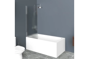 Шторка на ванну BelBagno UNO 80х150 профиль хром стекло рифленое