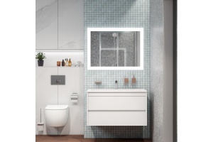 FAMILY База под раковину подвесная с двумя выкатными ящиками, Bianco Lucido, 900x480x550, Family-900-2C-SO-BL