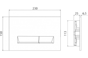Кнопка смыва BelBagno Marmi черный матовый BB012-MR-NERO.M - 2