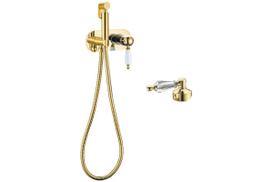 Гигиенический душ Boheme Imperiale золото с черным кристаллом Swarovski