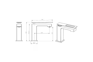Смеситель для раковины Boheme Q белый - черный - 2