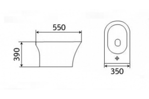 Биде напольное Ceramalux белый (1217Е) - 2