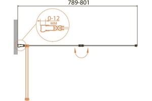 Шторка на ванну Cezares Relax V-2-80/140-C-Bi стекло прозрачное - 3