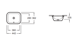 Рукомойник Jacob Delafon Vox EYC102 встраиваемый снизу - 3