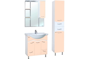 Зеркало-шкаф Bellezza Мари 85 R белый/бежевый - 2