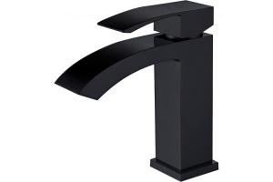 Смеситель для раковины Abber Wasserfall черный, матовый (AF8610B)