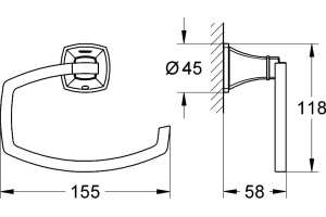 Держатель туалетной бумаги Grohe Grandera 40625000 - 2