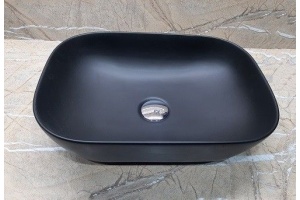 Раковина накладная CeramaLux NC 46 см черный матовый (78105MB)