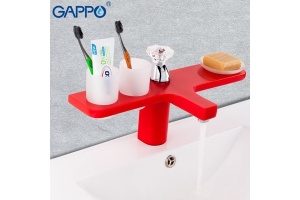 Смеситель для раковины Gappo красный G1096-7 - 2